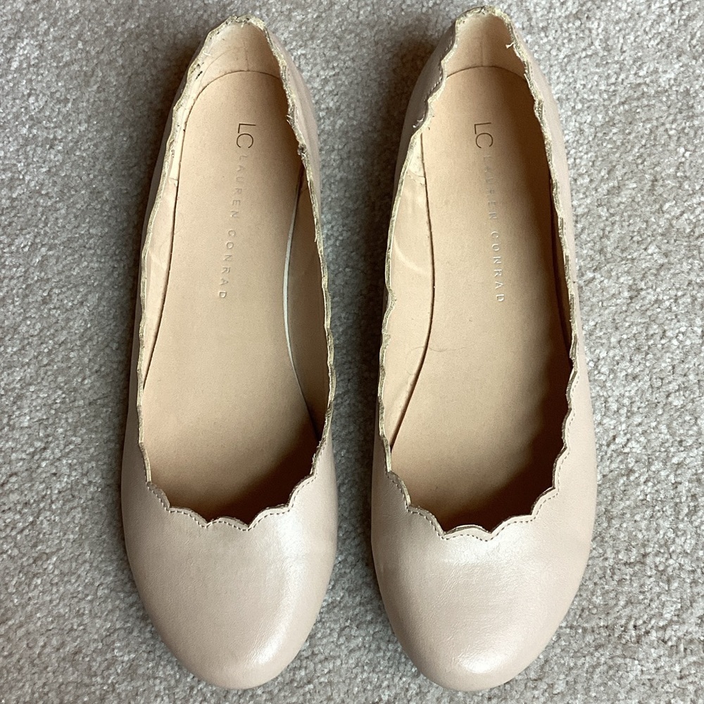 LC Lauren Conrad Cream Ballet Flats - Picture 2 of 6